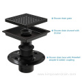 square shower black floor drain